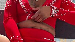 squirting wet pussy takes big black cock outdoors dripping