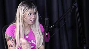 blonde gabriella gushi strips bares huge tits tasty pussy blowjob skills