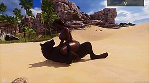 big juicy ass big tit curvy black milf indra fucks wolf costume guy outdoors halloween hard squirt orgasms