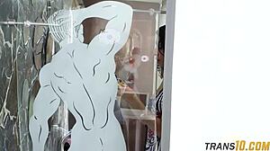 tranny babe anal teased in casting closeup