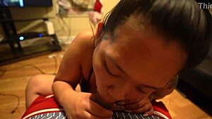 Man I slurped that huge cock like dinner in this sloppy pov deepthroat blowjob with facial finish