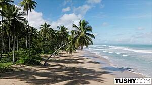 imagine this yoga babe craving her tight ass stuffed full in steamy Tushy anal debut