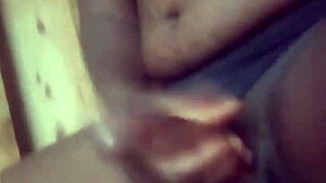 real african shemale strokes huge cock close up homemade solo cumshot
