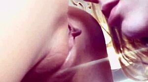 homemade teen lesbians in kitchen eat shaved pussies and lick small tits reality style