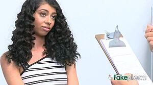 Curly teen shoplifter rides cop uniform cock so tight in full storyline