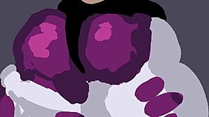 Juri dominates Chun-Li in brutal street fight sex mastery game