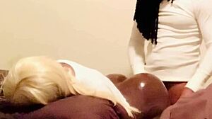 Big ass bends over doggystyle solo toy fuck! First scene ever blasts off.