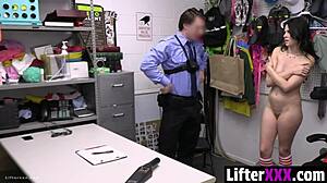 officer fucks caught shoplifter ruby hard after striptease 😈