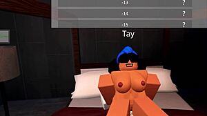roblox slut bends over showing tight ass and boobs before quick fuck
