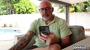 old stud rewards sweet teen misty addams with hardcore pounding and cumshot finish