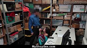 Avi love caught shoplifting bends over for burglar's hard pussy pounding