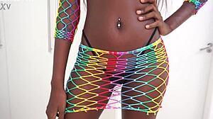 i love this 19 year old tall brazilian ebony jenny pretinha's perfect tits double penetrated