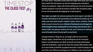 timestop freezes the classroom for erotic face fucking fun