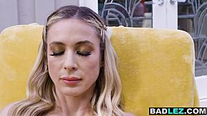 Petite blonde milf drenches lesbian bestie in outdoor squirt frenzy