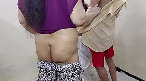 Indian saas big ass wife threesome rough anal bareback doggystyle with dirty talk moans pussy riding