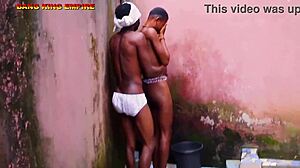 African slim babe Sherry Bella cheats on boyfriend with ghetto lord's massive cock doggystyle in Lagos rough pounding wet squirting finish