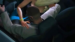 GTA 5 Hooker Caught Bent Over Car Fucked by Gamer Client