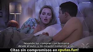 hot blonde stepmom craves taboo family sex with natural tits