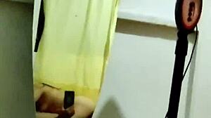 Sneaking into plump asian housewife wet pussy for creampie while husband works away