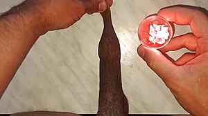 WAX DRIPS On Tattoo Foreskin HUGE COCK Hardens