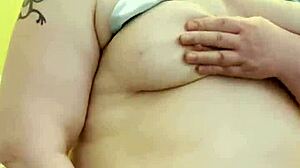 Amateur BBW Joan Day Rainbow Outfit Shakes Saggy Big Ass Chubby Fat Tits Solo Tease