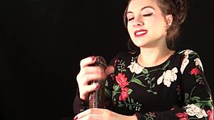 housewife milf teases with dildo dirty talk jerk off commands