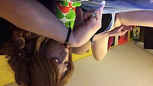 dickgirl solo strokes her cock and tits owwww so good hardcore ladyboy masturbation