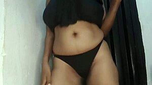 swaying my thong panties to lure the house boy closer