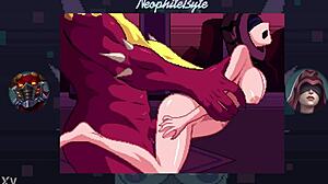 Monster Dominates Seris Bent Over in Rough Doggystyle Game