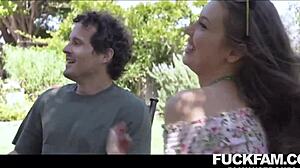 Elena Koshka's Petite Body Takes Big Cock from Stepbrother