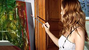 Raw lesbian fisting rips between brunette and redhead depths