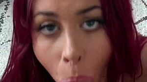 my petite redhead rims ass twerking before deepthroat pov facial blast