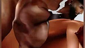 French milf with huge tits milks cock dry but is that cum or her secret?