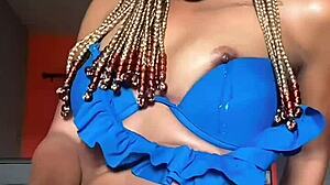 Temi the baddie feels extra playful grabs her toy to ease that building urge