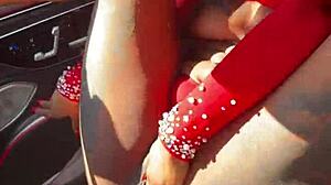 squirting wet pussy takes big black cock outdoors dripping