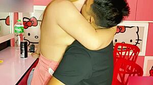 Neighbor's fat ass wife addicted to bedroom anal creampie pounding