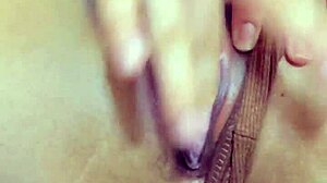 Curvy Asian stepdaughter masturbates in shorts to wet orgasm