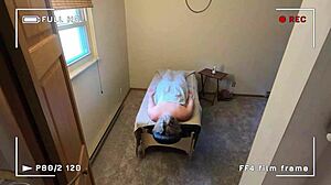 Home Security Cam Catches Blonde Wife Cheating Doggystyle On Massage Table