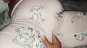 Stepbrother pounds young stepsis in PJs till she cums