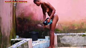 African slim babe Sherry Bella cheats on boyfriend with ghetto lord's massive cock doggystyle in Lagos rough pounding wet squirting finish