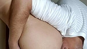 Wife sneaks anal creampie from bartender in pantry while cuck hubby waits outside??