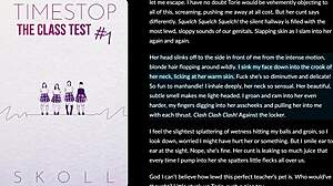 timestop freezes the classroom for erotic face fucking fun