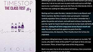 timestop freezes the classroom for erotic face fucking fun