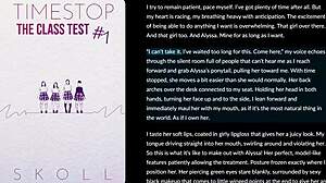 timestop freezes the classroom for erotic face fucking fun