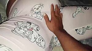 Stepbrother pounds young stepsis in PJs till she cums