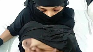 muslim beauty trembles in ecstasy during fierce doggy pounding by hindu lover
