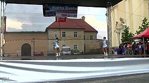 Cheerleader Majorettes Perform Energetic Routines Gracefully