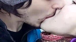 Lesbians lock lips in cum-soaked kissing frenzy with throbbing cocks nearby