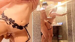 ever seen a skinny teen wife train her tight pussy on a neighbor's monster cock like this?