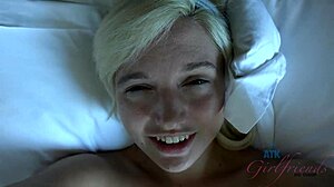 Las Vegas Hookup Teases Cute Blonde Eliza Jane Pussy Eating Blowjob POV
